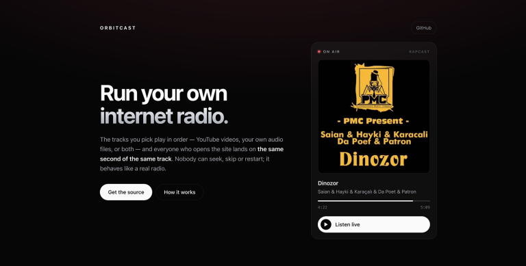 Kendi İnternet Radyonu Kur: OrbitCast